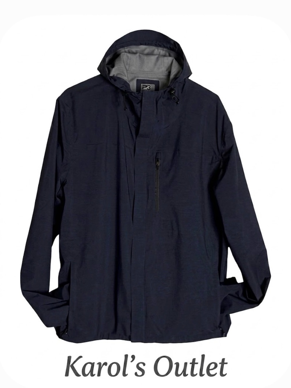 32 DEGREES Cool Performance Zip Front Hooded Jacket, Men’s Size L, Navy